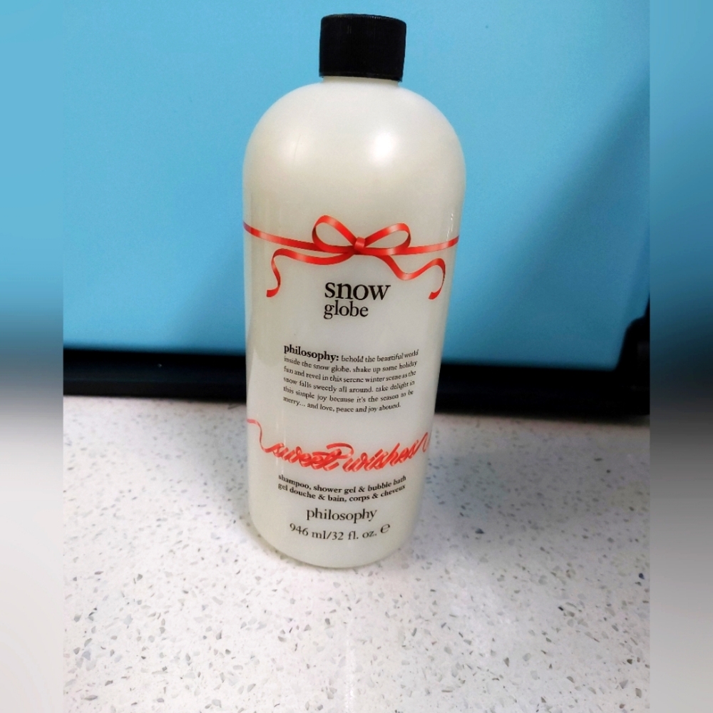 32 oz super size Philosophy shower gel Snow Globe
